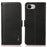 KHAZNEH For iPhone 17e / 16e Phone Case Genuine Cow Leather Cover RFID Blocking - Black - 1