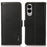 KHAZNEH for Samsung Galaxy S25 Edge Phone Case Genuine Cow Leather Cover RFID Blocking - Black - 1