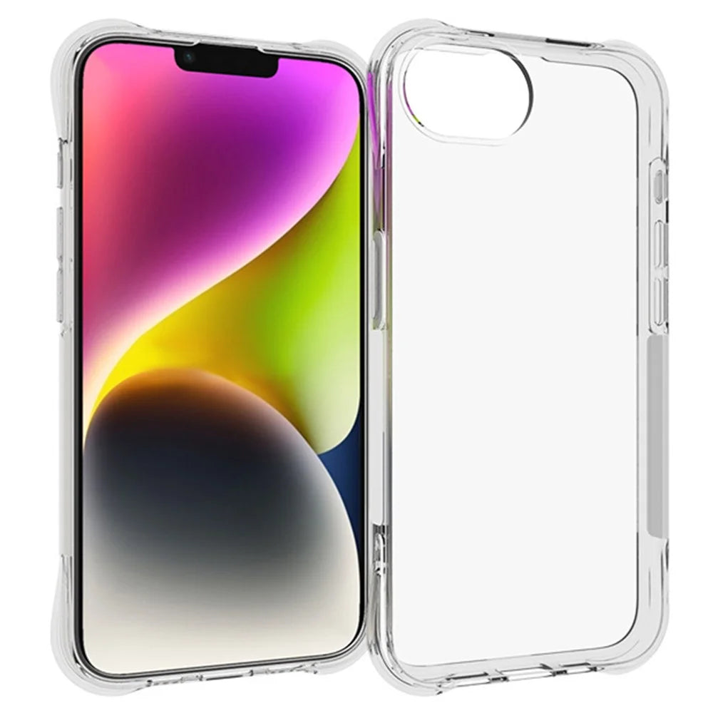 For iPhone 17e / 16e Clear Case Anti-Shock TPU Phone Cover Reinforced Corners - 1