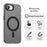 For iPhone 17e / 16e Case Compatible with MagSafe Anti Drop Hybrid Phone Back Cover - Black - 2