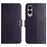 For Samsung Galaxy S25 Edge Case PU Leather Owl Tree Imprinted Wallet Phone Cover - Dark Blue - 1