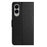 For Samsung Galaxy S25 Edge Case PU Leather Wallet Phone Cover Litchi Texture, Black - 6