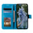 For Samsung Galaxy S25 Edge Stand Case Imprinted Totem PU Leather Wallet Phone Cover - Blue - 2