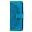 For Samsung Galaxy S25 Edge Stand Case Imprinted Totem PU Leather Wallet Phone Cover - Blue - 5