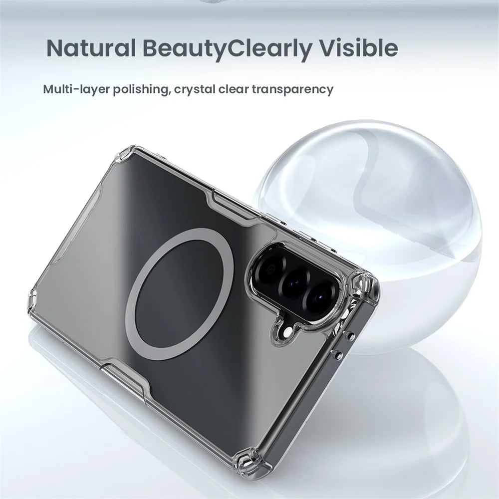 NILLKIN Nature Pro Series for Samsung Galaxy A56 5G Magnetic Case TPU + PC Ultra Clear Phone Case - 7