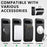 SUTENI G3 For Google Pixel 9 / 9 Pro Magnetic Case Waxy Texture Rotating Kickstand Leather Phone Back Cover - Black - 6