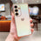 For Samsung Galaxy S25+ Case Dazzling Design Electroplating Heart Pattern TPU Phone Cover - White - 1