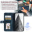 013 Style For iPhone 17e / 16e Case PU Leather Anti-Fall Phone Cover with 6 Card Slots - Blackish Green - 5