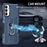 For Samsung Galaxy A16 5G  /  4G Phone Case Ring Kickstand PC + TPU Shockproof Cover - Blue - 5