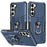 For Samsung Galaxy S23 Phone Case Ring Kickstand PC + TPU Shockproof Cover - Blue - 1