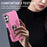 For Samsung Galaxy S25+ / S24+ Phone Case Ring Kickstand PC + TPU Shockproof Cover - Pink - 3