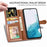 For Samsung Galaxy A56 5G Case Leather Phone Case Wallet Stand Cover with Wrist Strap - Brown - 4