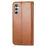 For Samsung Galaxy A56 5G Case Leather Phone Case Wallet Stand Cover with Wrist Strap - Brown - 7