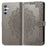 For Samsung Galaxy A56 5G Case Wallet Mandala Flower Leather Phone Cover Stand View - Grey - 1
