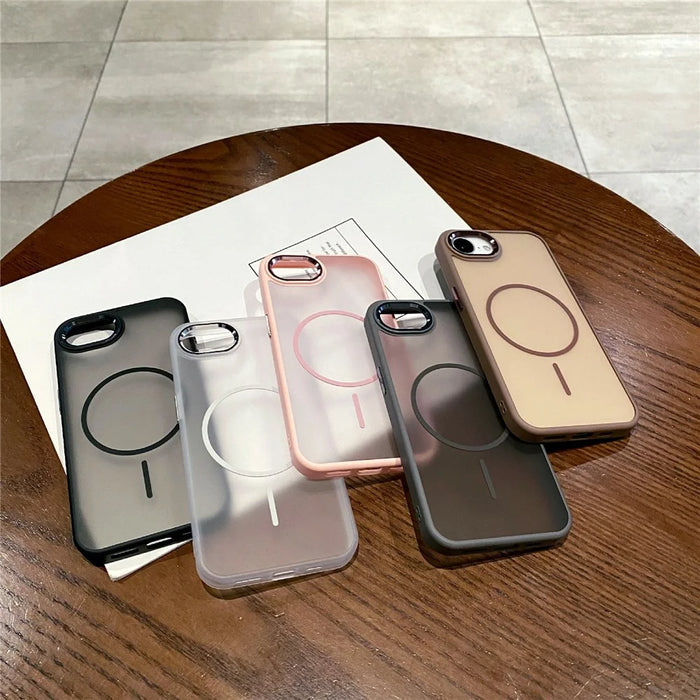 For iPhone 17e / 16e Case Compatible with MagSafe Skin Feel Hybrid Phone Back Cover - White - 4