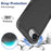 For iPhone 17e / 16e Case 2 in 1 PC + TPU Shockproof Phone Cover - Black - 3