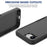 For iPhone 17e / 16e Case 2 in 1 PC + TPU Shockproof Phone Cover - Black - 5