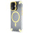 For iPhone 16 Magnetic Clear Case Shockproof Hybrid Phone Shell with Camera Lens Frame Kickstand - Gold - 3