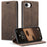 CASEME For iPhone 17e / 16e Wallet Case  013 Series PU Leather Phone Cover Stand - Coffee - 1