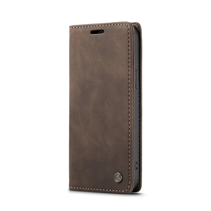 CASEME For iPhone 17e / 16e Wallet Case  013 Series PU Leather Phone Cover Stand - Coffee - 2