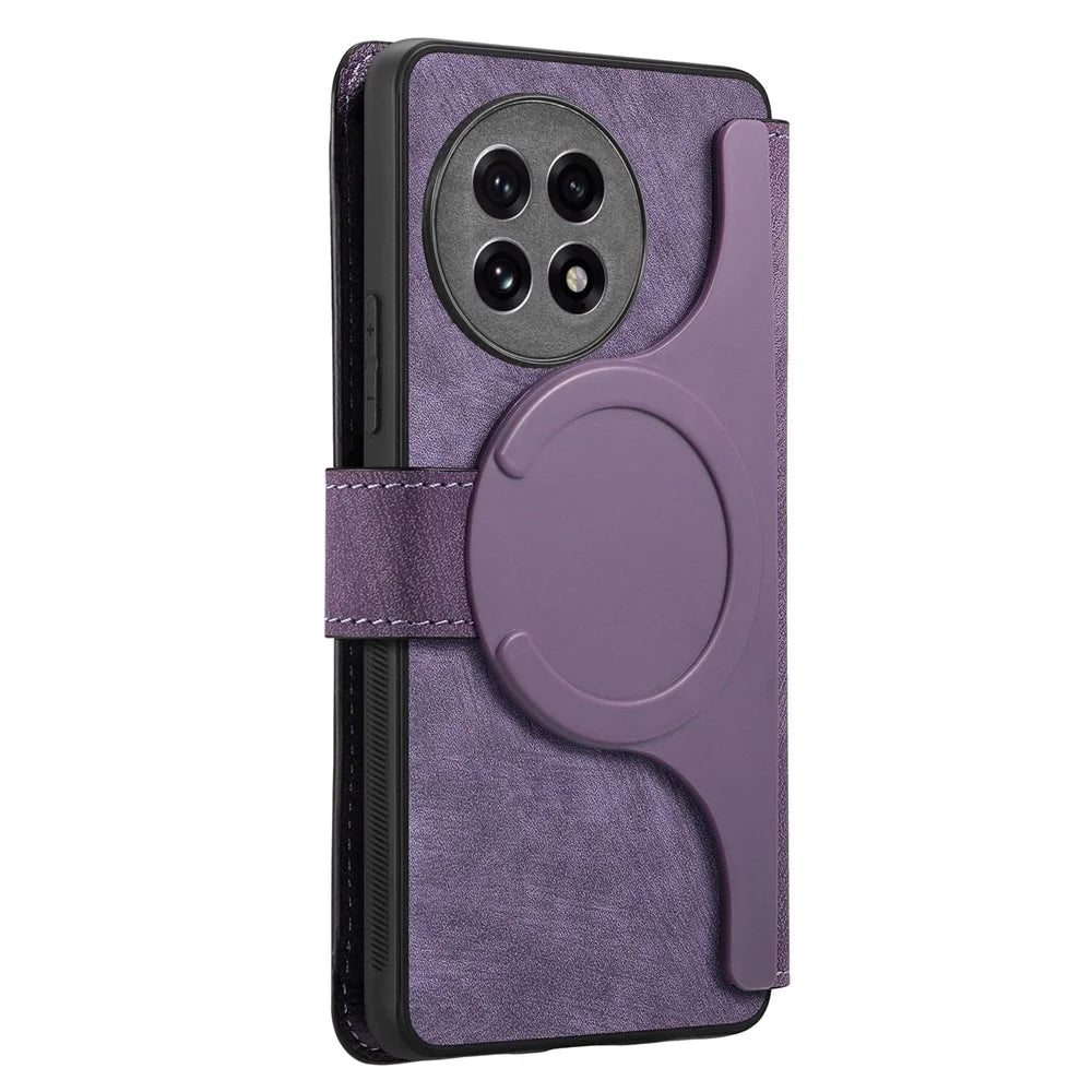 CASENEO For OnePlus Ace 5 5G / Ace 5 Pro 5G / 13R 5G Magnetic Case  Detachable Leather Phone Wallet Cover  - Purple - 3