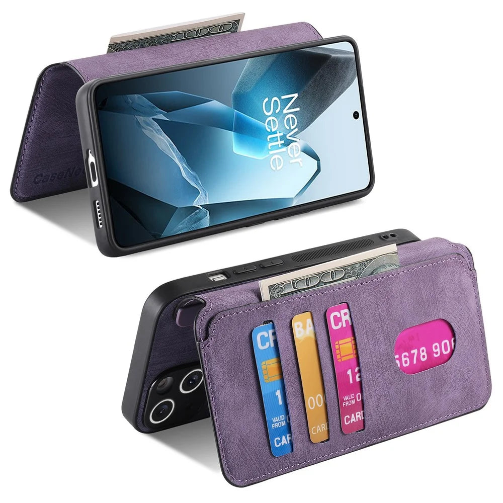 CASENEO For OnePlus Ace 5 5G / Ace 5 Pro 5G / 13R 5G Magnetic Case  Detachable Leather Phone Wallet Cover  - Purple - 6