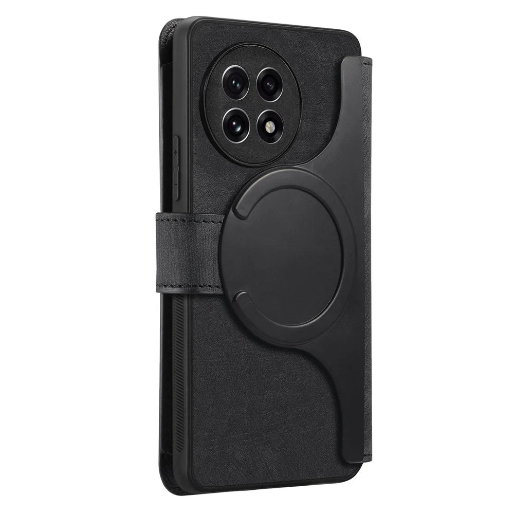 CASENEO For OnePlus Ace 5 5G / Ace 5 Pro 5G / 13R 5G Case  MW-02 Detachable Magnetic Leather Flip Phone Cover - Black - 3