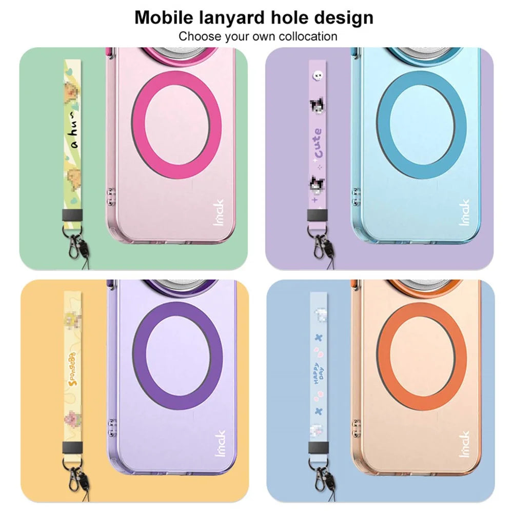 IMAK For Samsung Galaxy S25 Magnetic Case Candy Color Anti Drop TPU + PET Back Cover - Purple - 5