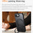 For iPhone 17e / 16e Case Rotating Kickstand PC + TPU Skin-Feel Phone Cover - Black - 4