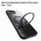 For iPhone 17e / 16e Case Rotating Kickstand PC + TPU Skin-Feel Phone Cover - Black - 7