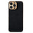 For iPhone 16 Pro Phone Case Shockproof Leather + TPU Electroplating Cover - Black - 1