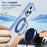 For iPhone 16 Pro Case Rotating Kickstand  PC + TPU Magnetic Phone Cover with Camera Touch Control Button - Transparent Blue - 5
