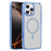 For iPhone 16 Pro Case with Camera Touch Control Button PC + TPU Phone Cover Compatible with MagSafe - Transparent Blue - 1