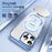For iPhone 16 Pro Case with Camera Touch Control Button PC + TPU Phone Cover Compatible with MagSafe - Transparent Blue - 4