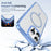 For iPhone 16 Pro Case with Camera Touch Control Button PC + TPU Phone Cover Compatible with MagSafe - Transparent Blue - 6