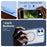For iPhone 16 Plus Case with Camera Touch Control Button PC + TPU Phone Cover Compatible with MagSafe - Transparent Blue - 7
