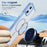 For iPhone 16 Case with Camera Touch Control Button PC + TPU Phone Cover Compatible with MagSafe - Transparent Blue - 3