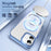 For iPhone 16 Case with Camera Touch Control Button PC + TPU Phone Cover Compatible with MagSafe - Transparent Blue - 4