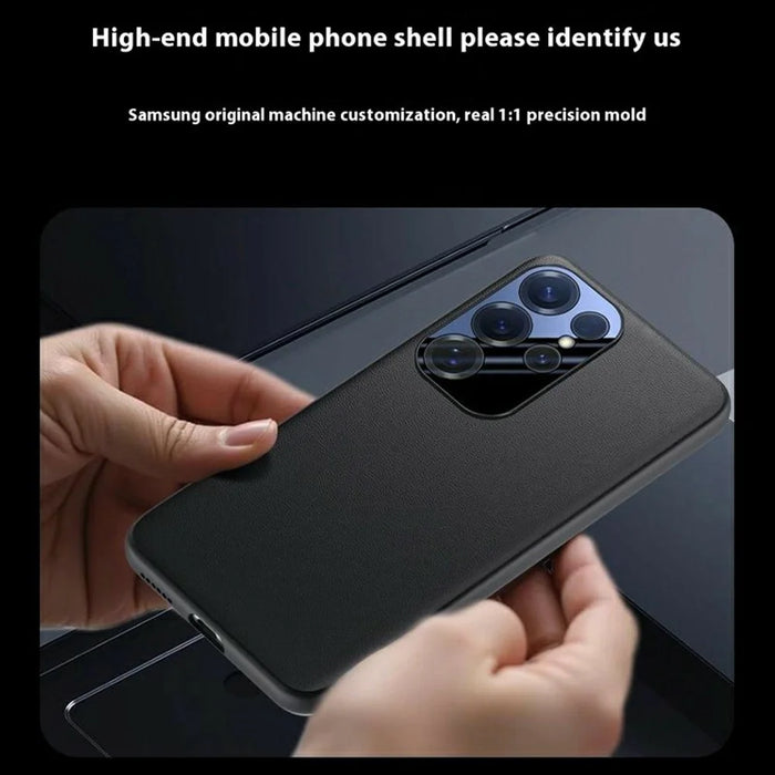 For Samsung Galaxy S25 Ultra Phone Case PU Leather + PC + TPU Protective Cover - Black - 2