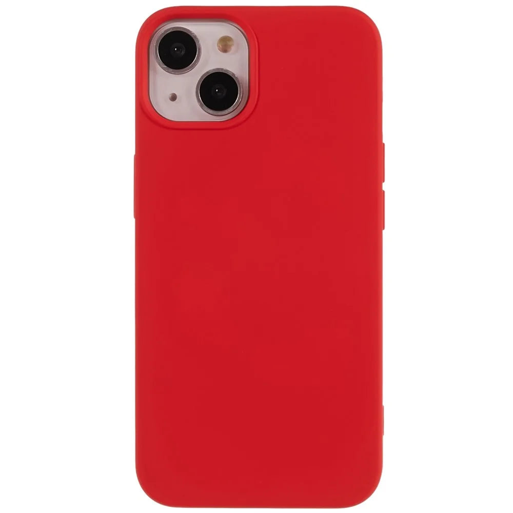 For iPhone 13 mini 5.4 inch Cell Phone Case 2.0mm Thickness Anti-drop Protection Flexible TPU Back Cover - Red - 2