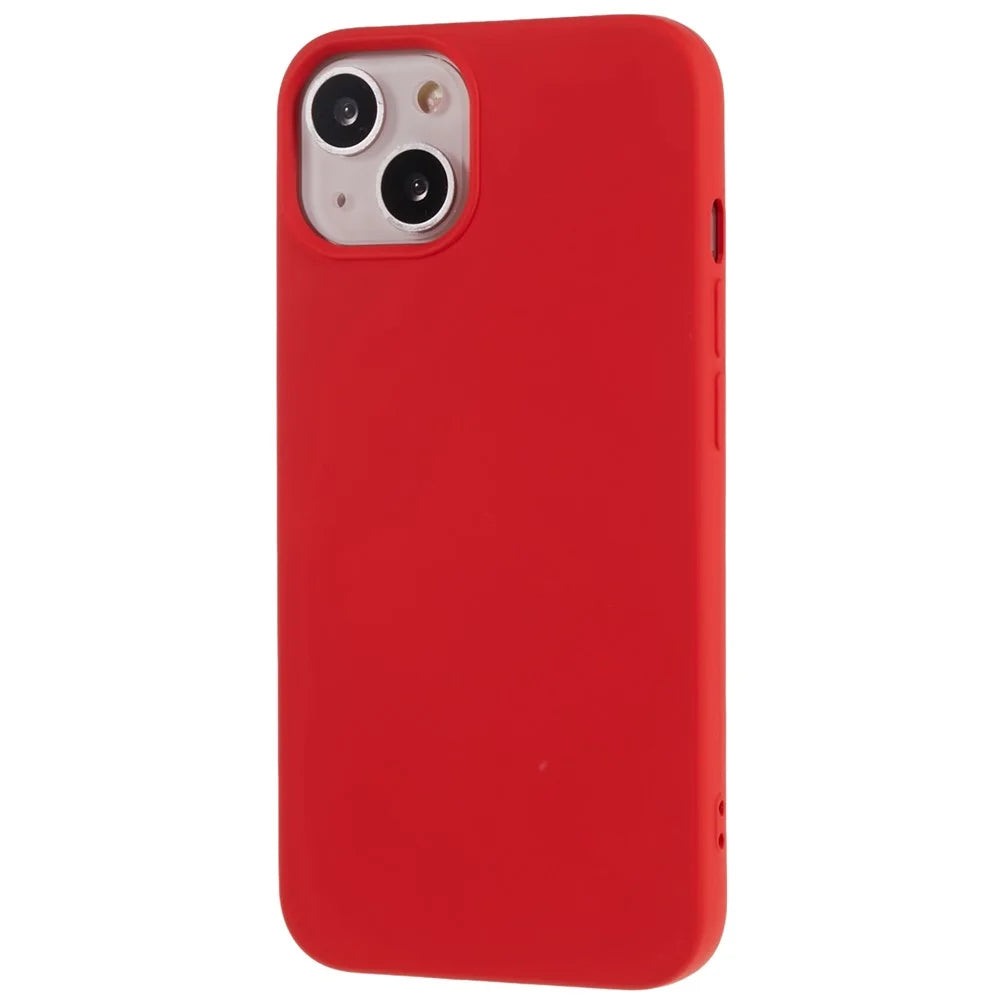 For iPhone 13 mini 5.4 inch Cell Phone Case 2.0mm Thickness Anti-drop Protection Flexible TPU Back Cover - Red - 3