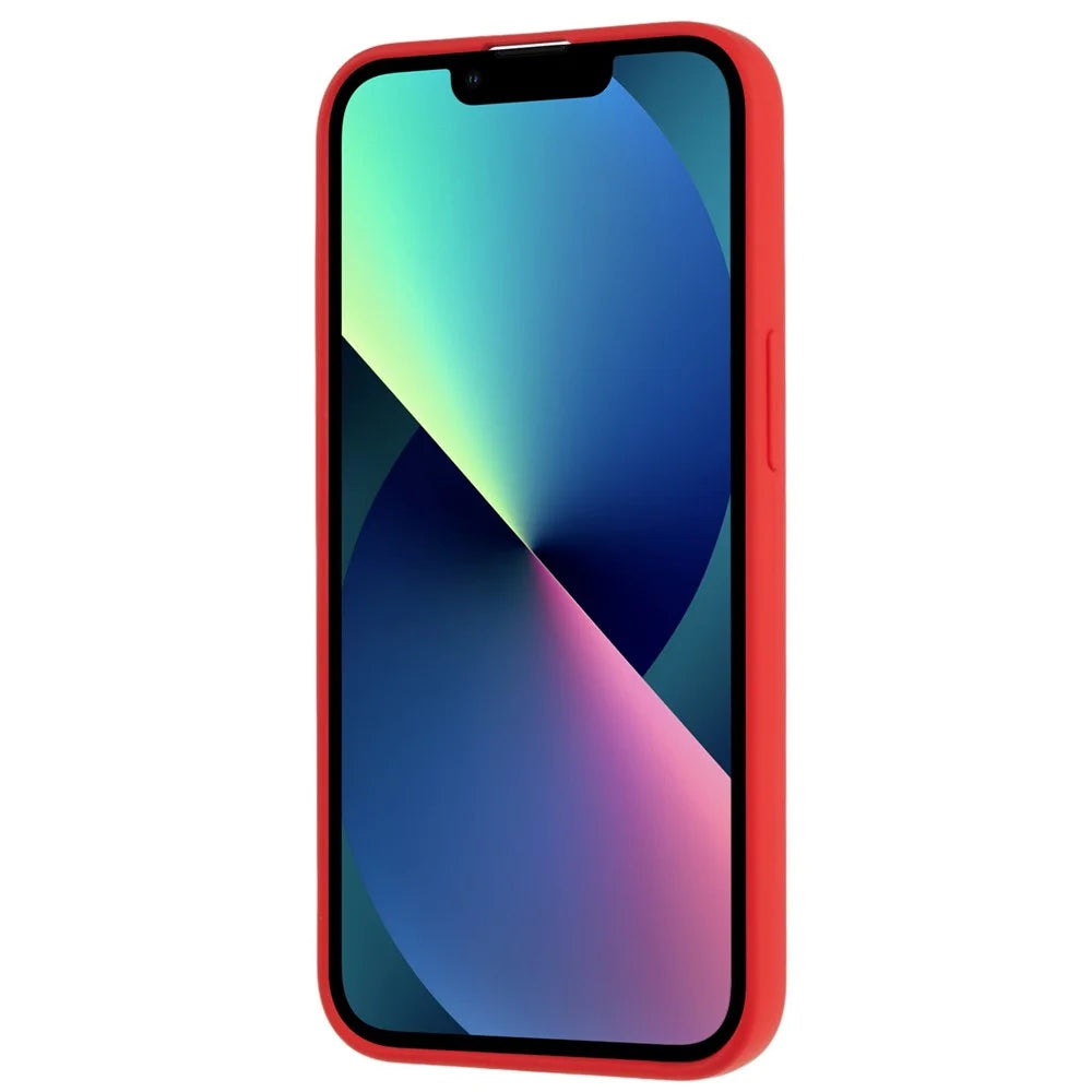 For iPhone 13 mini 5.4 inch Cell Phone Case 2.0mm Thickness Anti-drop Protection Flexible TPU Back Cover - Red - 5
