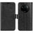 For Realme 14 Pro 5G Wallet Case Crazy Horse Texture Stand Leather Phone Cover - Black - 1