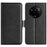 For Realme 14 Pro+ 5G Stand Case Calf Texture Leather Wallet Phone Cover - Black - 1