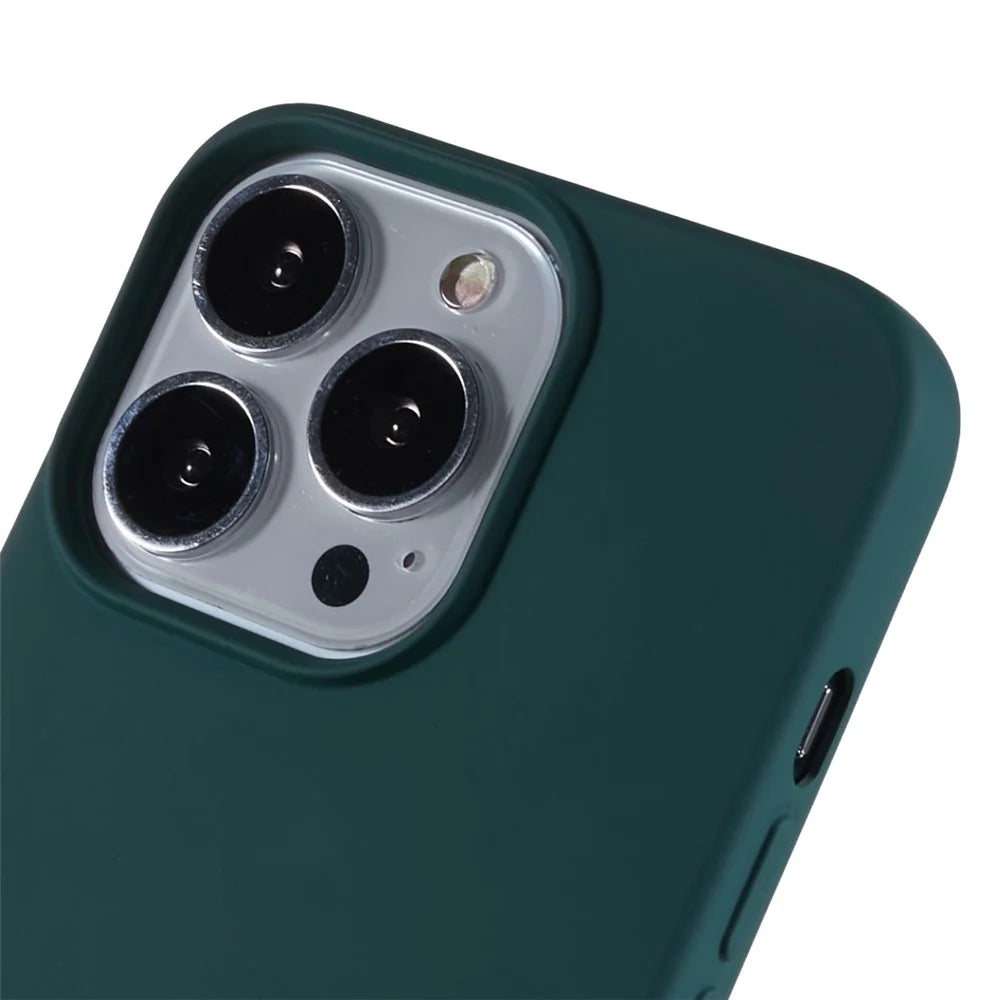 For iPhone 13 Pro Max 6.7 inch Flexible TPU Phone Case 2.0mm Drop-proof Back Cover - Midnight Green - 7