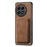 For OnePlus 13 Magnetic Case Leather Back Cover with Detachable Card Holder - Brown - 2