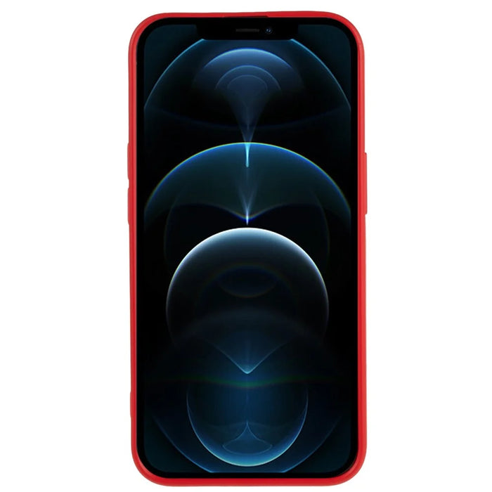 For iPhone 12 / 12 Pro Case Anti-scratch 2.0mm TPU Phone Back Cover - Red - 4