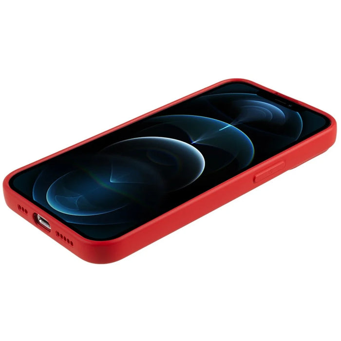 For iPhone 12 / 12 Pro Case Anti-scratch 2.0mm TPU Phone Back Cover - Red - 6