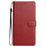 For Samsung Galaxy S25 Edge Leather Case Wallet Stand Phone Cover with Handy Strap - Red - 7