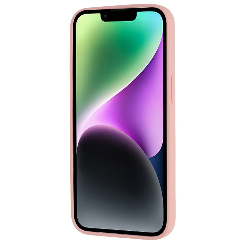 2.0mm Thickness Well-protected TPU Case for iPhone 14, Solid Color Drop-resistant Phone Cover - Pink - 5